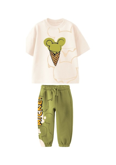 Lolliboomkids Yeni Sezon Çocuk Dondurma Küllah Baskılı Pamuklu T-shirt Eşofman Alt Üst Takım 2 Parça Yeşil Krem Yeşil - Krem Lolliboomkids Yeni Sezon Çocuk Dondurma Küllah Baskılı Pamuklu T-shirt Eşofman Alt Üst Takım 2 Parça Yeşil Krem Yeşil - Krem