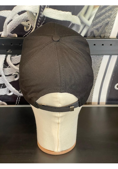 Hamze Polo Nakışlı Gabardin Kumaş Unisex Cap Şapka Siyah - Siyah