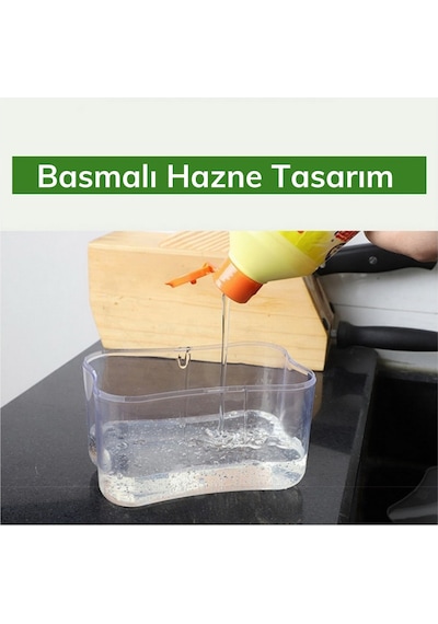 Buffer İkisi Bir Arada Basmalı Pratik Sıvı Sabunluk ve Pompası