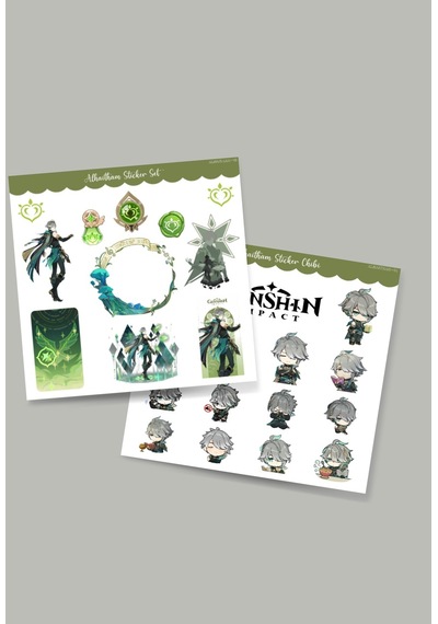 Genshin - Alhaitham 2'li Sticker Seti Parlak Kağıt