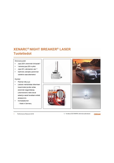 D3S Osram Ampul 35W Hcb2 %200 Fazla Işık Gucu Night Breaker Laser