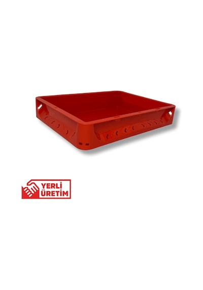 Alpbx Gıdaya Uygun Kırmızı Hamur Pasası 40x30x7.5 CM - 7 L