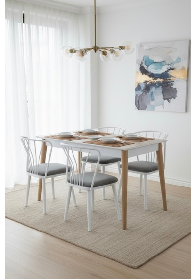 Dfy101 Mdf Yemek Masası Modern Minimalist Mutfak Salon Masası Şık Kullanışlı Dekoratif Tasarım Traverten - Ceviz Beyaz Dfy101 Mdf Yemek Masası Modern Minimalist Mutfak Salon Masası Şık Kullanışlı Dekoratif Tasarım Traverten - Ceviz Beyaz