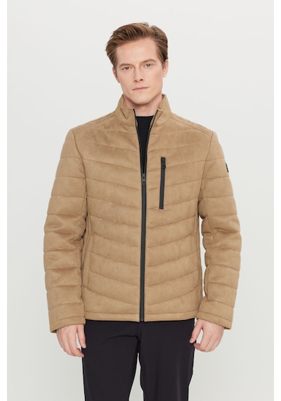 Altınyıldız Classıcs Erkek Camel Standart Fit Normal Kesim Kapüşonlu Dik Yaka Casual Mont
