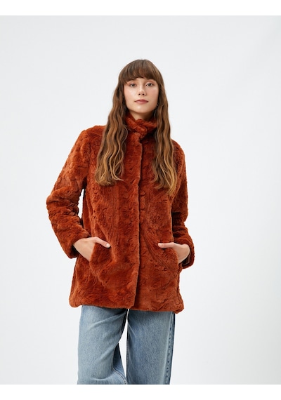 Koton Peluş Mont Dik Yaka Cep Detaylı Astarlı Kiremit 4wak00183ew 4WAK00183EW990 Kiremit Koton Peluş Mont Dik Yaka Cep Detaylı Astarlı Kiremit 4wak00183ew 4WAK00183EW990 Kiremit
