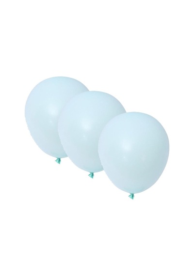 Mavi Makaron Pastel 10 Adet Helyum Uyumlu Balon+mavi Makaron Balo
