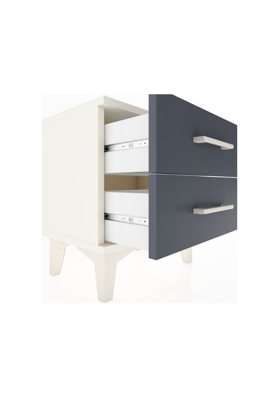 Arges Komodin 2 Çekmeceli 44x30x48 Aytaşı-antrasit Aytaşı