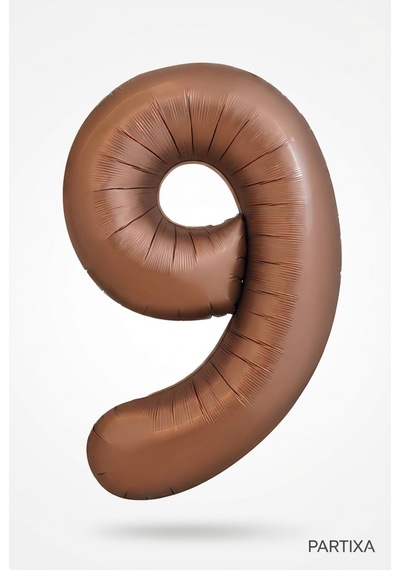 Çikolata Kahverengi Retro Rakam 9 Folyo Balon 32 İnç 9 Yaş Doğum Günü Vintage Konsept Parti Sayı Dekorasyon Balonu Çok Renkli