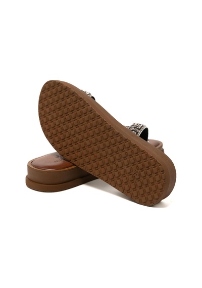 148 Brown Terlik Kadın 26261 Myconian 2025 Greek Sandal Kahverengi