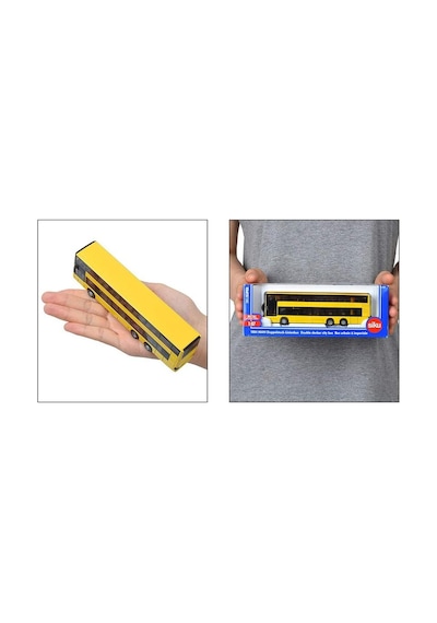 Siku 1884 Man Double-Decker Cıty Bus Metal Plastik Oyuncak Çift K