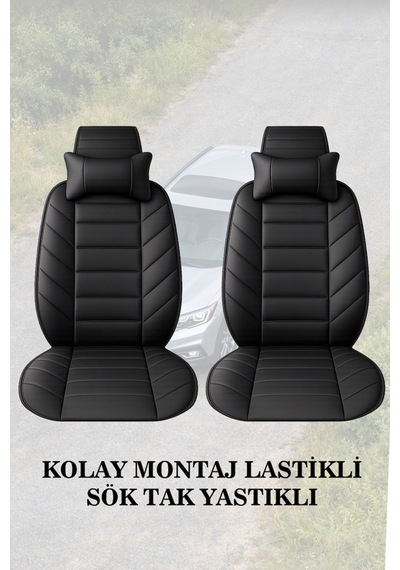 Renault Clio 3 2006 Uyumlu Siyah Renk Lüks Premium 2 Adet Minder Ve Yastık
