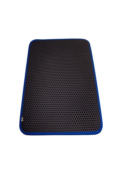 Cattie Altıgen Model Kum Toplayıcı Fonksiyonel Kedi Paspası Large Mavi 50x75 Cm