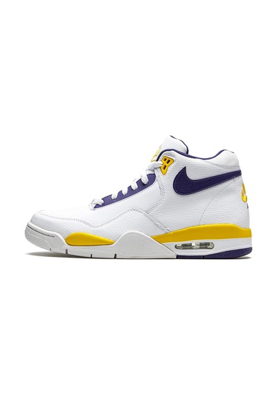 Nike Flight 89 Legacy Flight Legacy "Lakers" Erkek Basketbol Ayak Beyaz-White