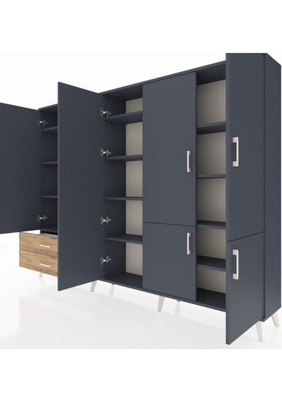 Arges Dolap 12 Raflı 2 Çekmeceli 7 Kapaklı 220x30x163 Antrasit-antrasit/çam Antrasıt/atlas Çam - Antrasıt Arges Dolap 12 Raflı 2 Çekmeceli 7 Kapaklı 220x30x163 Antrasit-antrasit/çam Antrasıt/atlas Çam - Antrasıt
