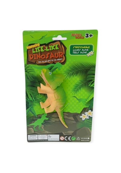Fidget Oyuncak - Streç Dinazor Figürü 18 Cm - Triceraptors Hayvan