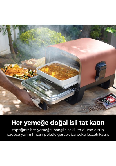 Ninja Woodfire 13 L Elektrikli Outdoor Fırın, Artisan Pizza Maker Ve BBQ Smoker