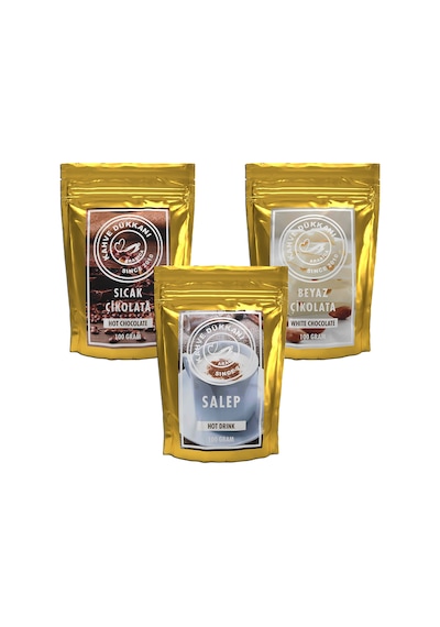 1x100 Gr Sıcak Çikolata 1x100 Gr Beyaz Çikolata 1x100 Gr Salep Hazır