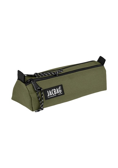 Jacbag Dual Prıme-çift Bölmeli Üçgen Tip Kalem Kutusu Dual Prime-haki renkli