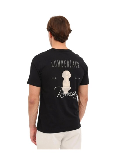 Lumberjack Dex Itl1314 0 Yaka Erkek Tshirt - Siyah