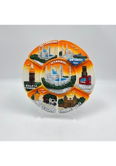 Sultanahmet Kabartmalı Dekoratif Tabak Masa Ve Duvar Dekor 18 Cm