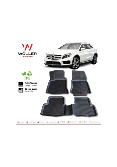 Mercedes Gla Paspas 2013 2019 Arası 3D Havuzlu Wöller Paspas