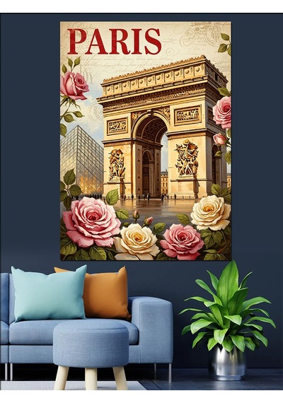 Ahşap Tablo Paris Zafer Takı Tarihi Yapı