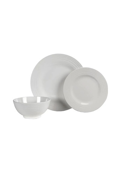Kampa Blanco 12 Parça Melamin Yemek Takımı Beyaz