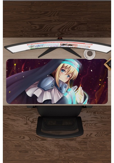 Fire Force Anime V2 - 90x40 Xxl Gaming Kauçuk Kaymaz Taban Mouse Pad Fare Altlığı