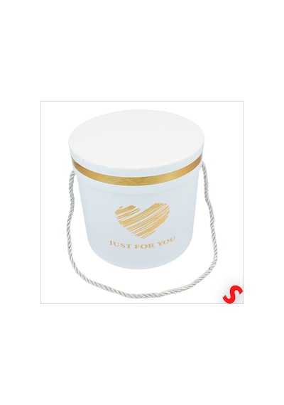Just For You Silindir Hediye Kutusu 15,5 Cm Orta Boy Beyaz