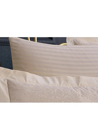 Tiara Bambu Jakar Kumaş Krem Ikili Oksford 60x80cm Yastık Kılıfı - 1355 Çok Renkli