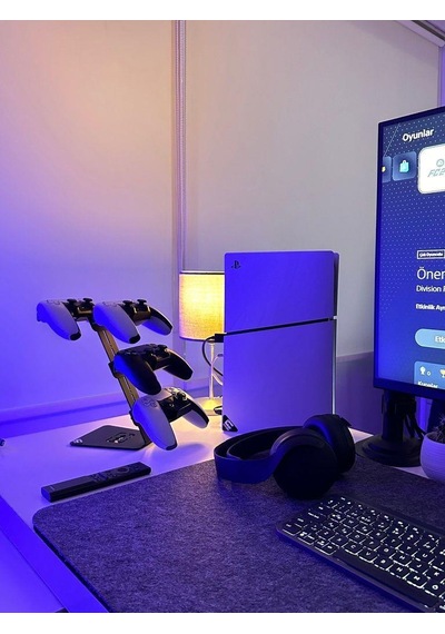 Metal Gaming Çok Fonksiyonlu Ps4 Ps5 Xbox Joystick Kontroller Tutucu Ve Kulaklık Dikey Standı