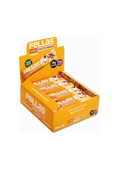 Fellas Yüksek Protein Bar - Muzlu 45 G  x 12 Adet