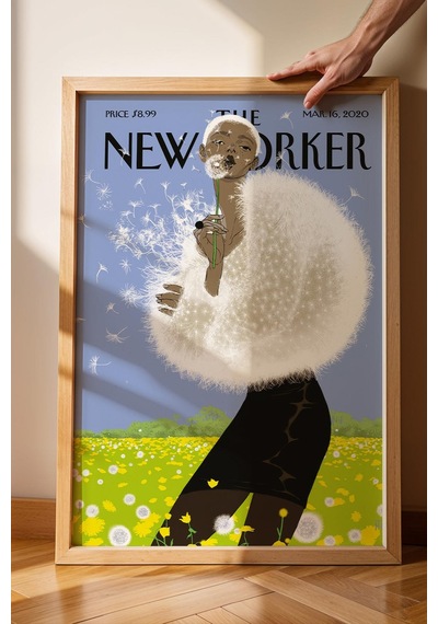 The New Yorker Çerçeveli Tablo March 16 2020 - Karahindiba Tablosu