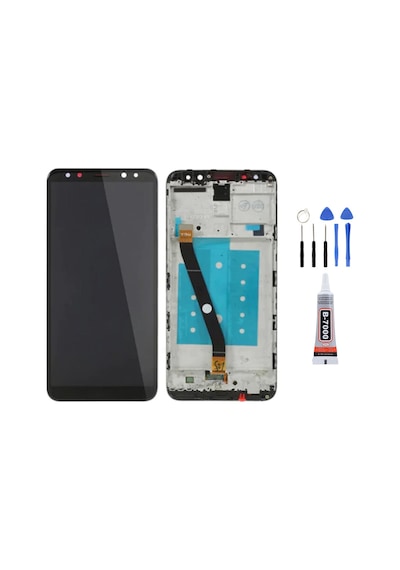 Huawei Mate 10 Lite Çıtalı Siyah Uyumlu Ekran Lcd Dokunmatik Tamir Seti Ve Yapıştırıcı Yanında Yedcom