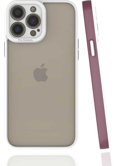 Apple Uyumlu iPhone 13 Pro Max Kılıf Zore Mima Kenarları Renkli Silikon Kılıf