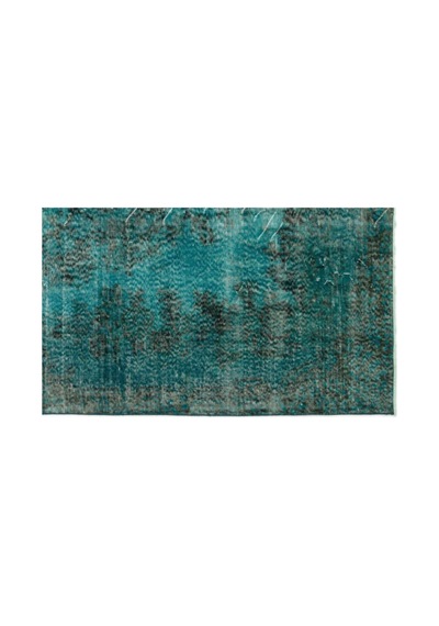 El Dokuması Vintage Yün-pamuk Turkuaz Halı 17495 168 X 281 Cm