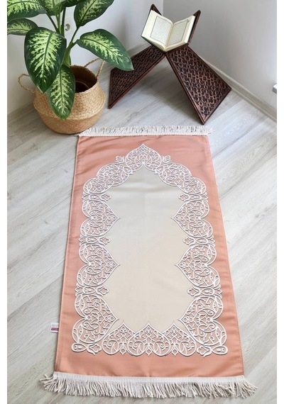 Astarlı Lüks Çeyizlik Seccade S1022 Somon Pembe