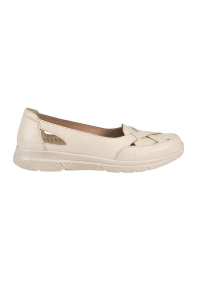 Forelli 29430 Anya-g Bej Kadın Comfort Deri Ayakkabı 7341