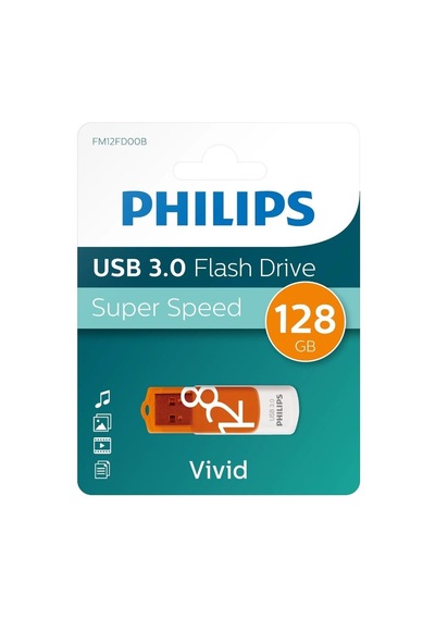 Phılıps 128gb Usb Bellek, 3.0 Vivid Turuncu/beyaz - Fm12fd00b/00