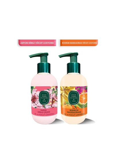 Eyüp Sabri Tuncer Bodrum Mandalinası + Japon Kiraz Çiçeği El ve Vücut Losyonu 2 x 280 ML