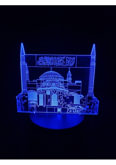 3d Ayasofya Figürlü Gece Lambası Çok Renkli