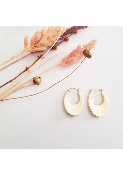 Sembol Gold Damla Model Altın Küpe 14 Ayar 2,5 Cm