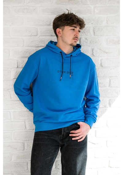 Kapüşonlu Baskılı Regular Fit 2 İplik Erkek Sweatshirt 001