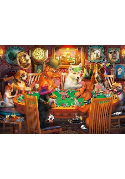 Art Puzzle Kumarbaz Köpekler 500 Parça Puzzle