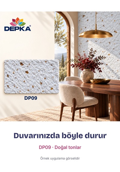 Depka Pamuk Sıva Dp09 2 Kg 7-8 M² İpek Sıva Alternatifi Isı Ve Ses Yalıtımlı Dekoratif Sıva