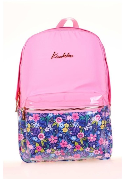 Kaukko Soft Floral Sırt Çantası Pink K1732