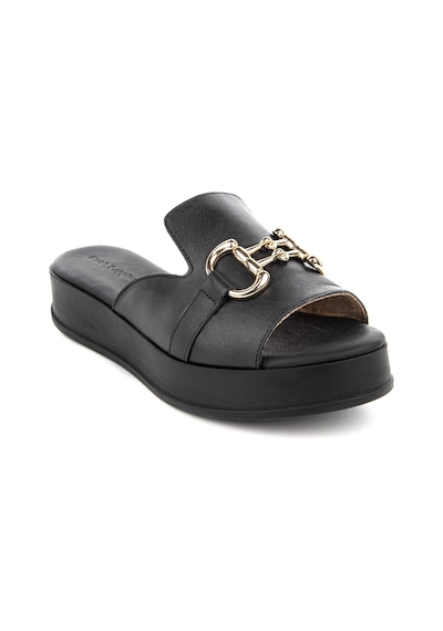 Hush Puppies Asan 624219 Hakiki Deri Kadın Terlik Siyah Siyah