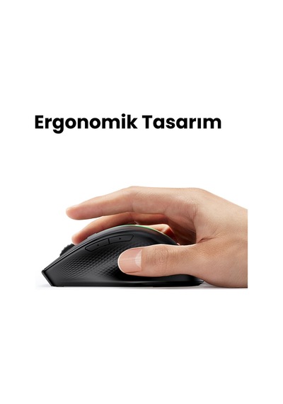Ugreen 90395 Kablosuz Bluetooth Ergonomik Sessiz Çift Modlu Optik Mouse