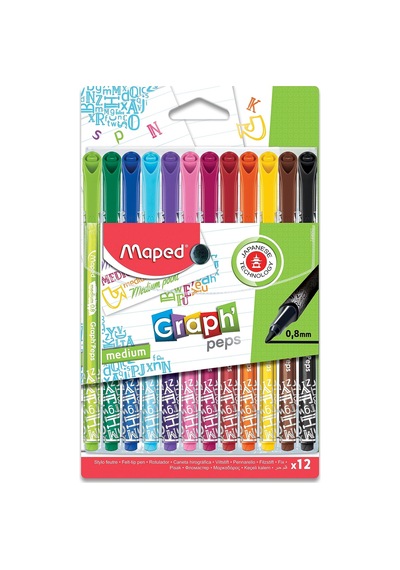 Maped 749652 Felt Tıp 12 Renk Keçeli Kalem 124-Pembe