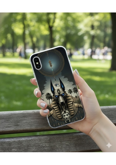 Samsung Galaxy A73 Uyumlu Şeffaf Kılıf Antik Mısır 5 Tasarımlı